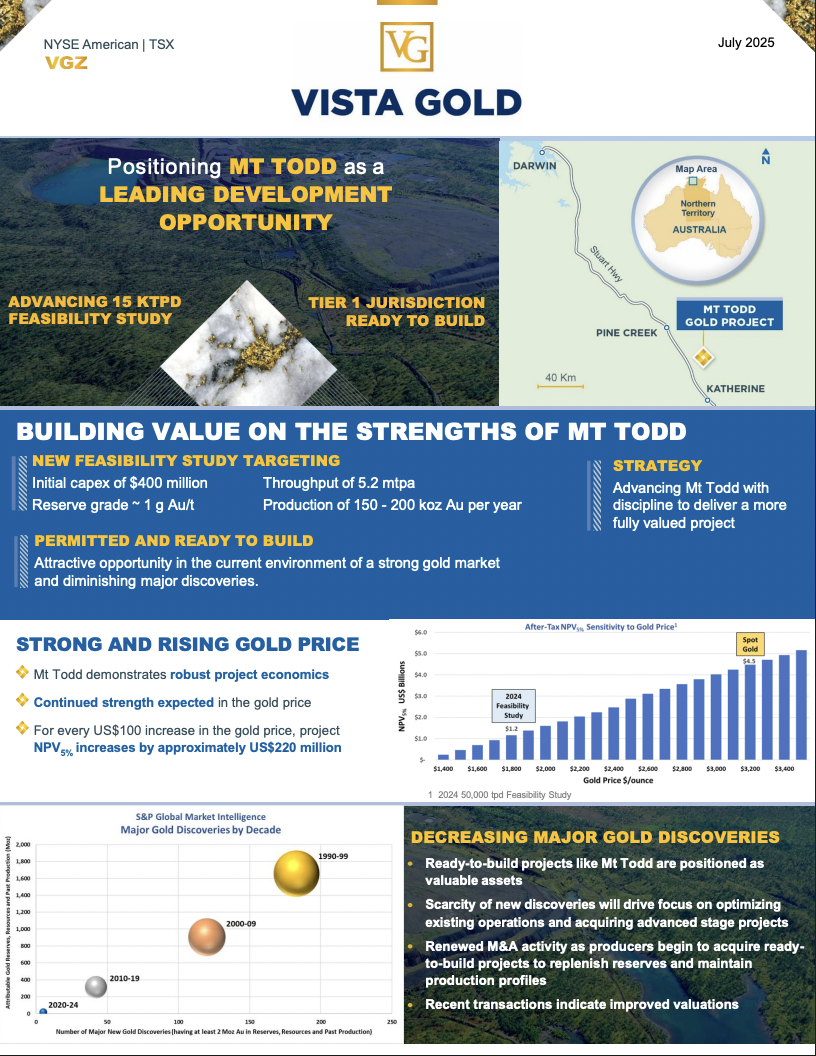 Vista Gold Fact Sheet June 2025